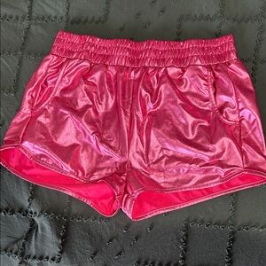 Shiny Metallic Pink Women's Shorts